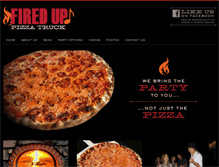 Tablet Screenshot of fireduppizzatruck.com